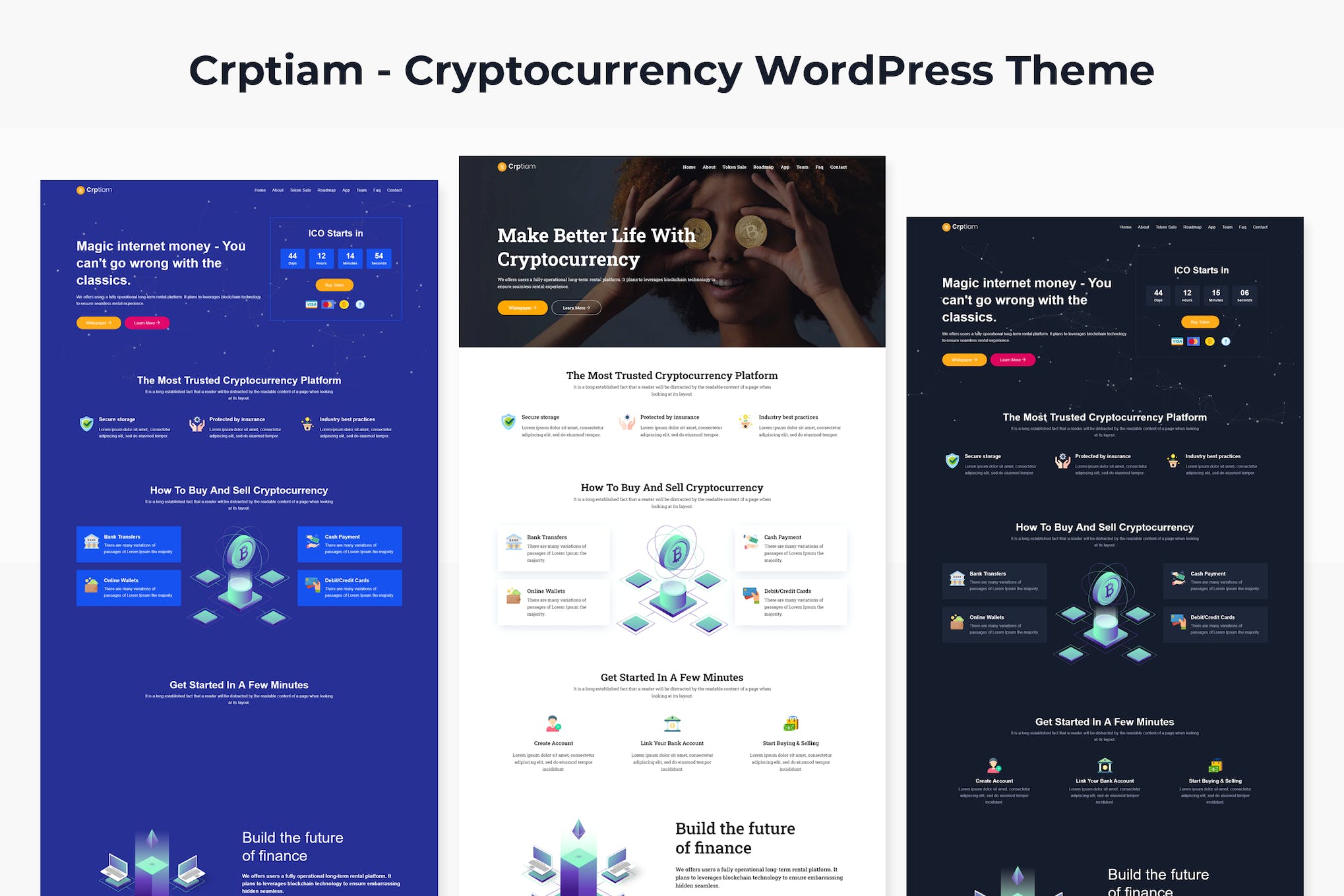 Crptiam- Cryptocurrency 1.0 WordPress Theme