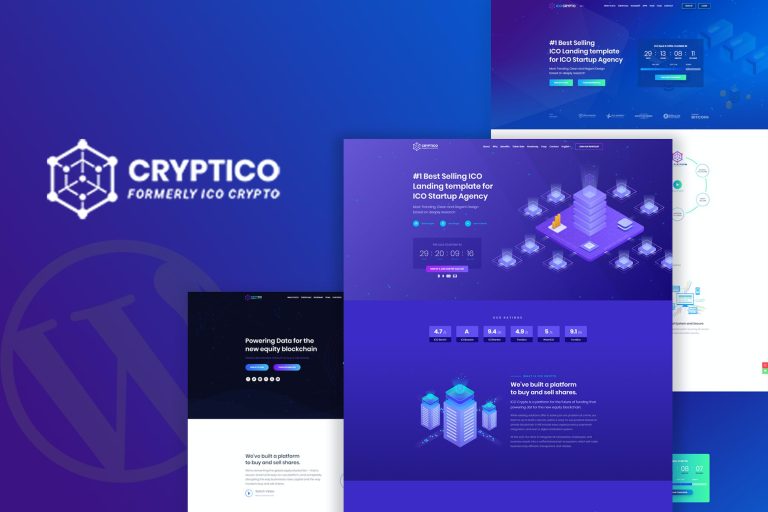 Cryptico – ICO Crypto Landing & Cryptocurrency Theme