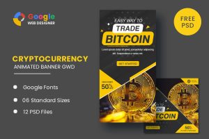 Cryptocurrency Bitcoin Animated Banner GWD