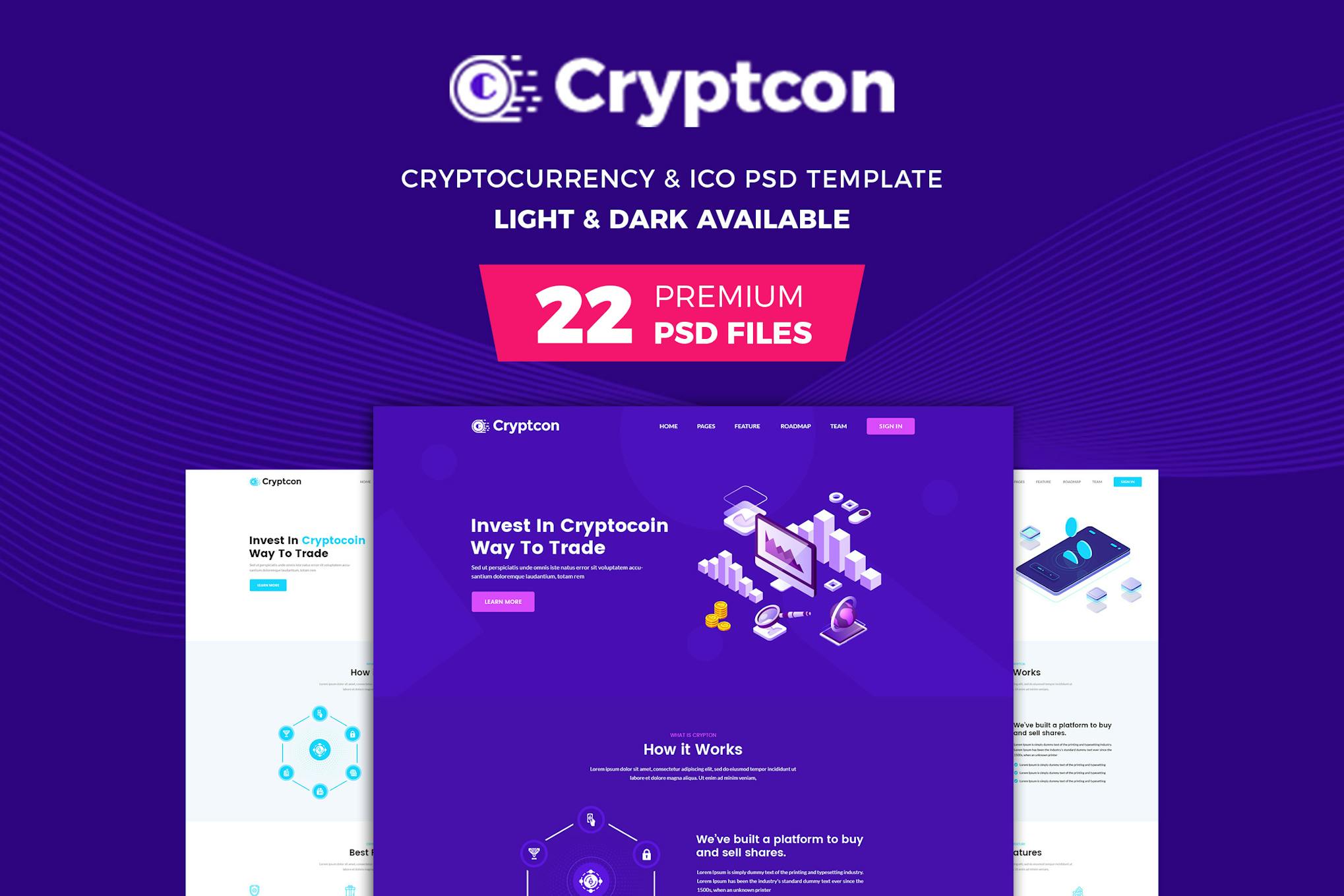 Crypton - ICO & Crypto Currency PSD Template