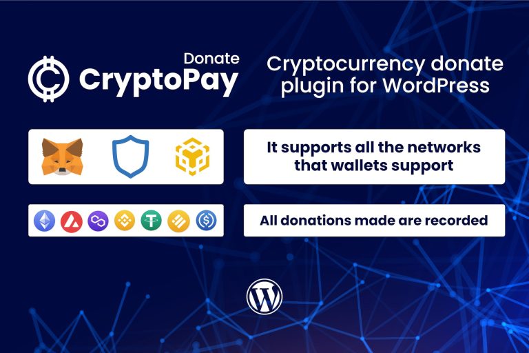 CryptoPay Donate – Cryptocurrency donate plugin