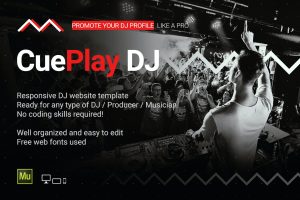 CuePlay – Personal DJ / Music Website Template