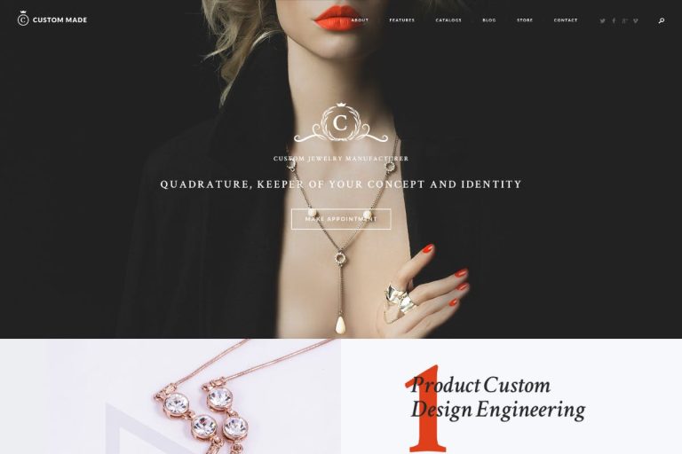 Custom Made – Jewelry Manufacturer and Store WordPress Theme