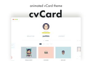 cvCard – Animated vCard & Resume WordPress Theme