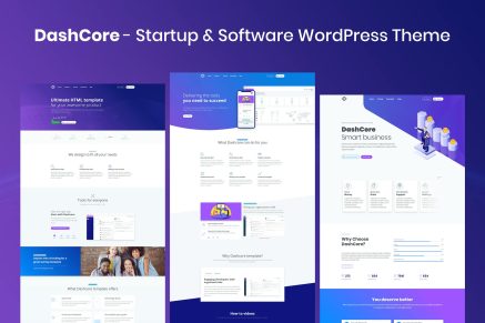 DashCore- Startup & Software 1.0 WordPress Theme