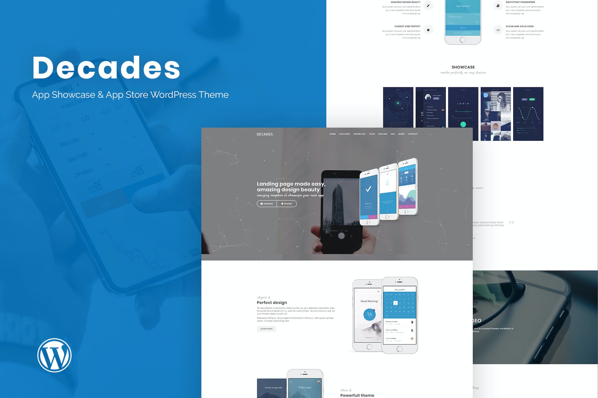 Decades- App Showcase & App Store 1.0.6 WordPress Theme