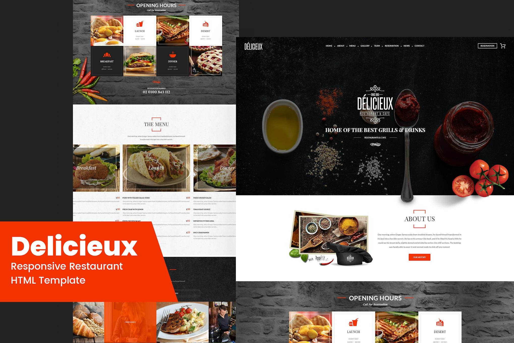 Delicieux - Exquisite Restaurant HTML Template