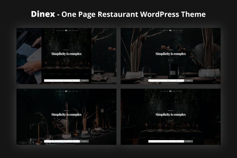 Dinex – One Page Restaurant Template