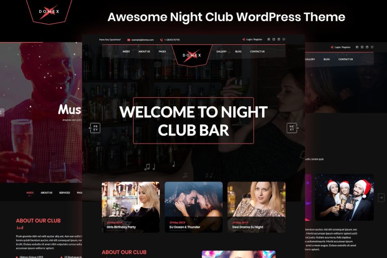 Domex – Night Club WordPress Theme