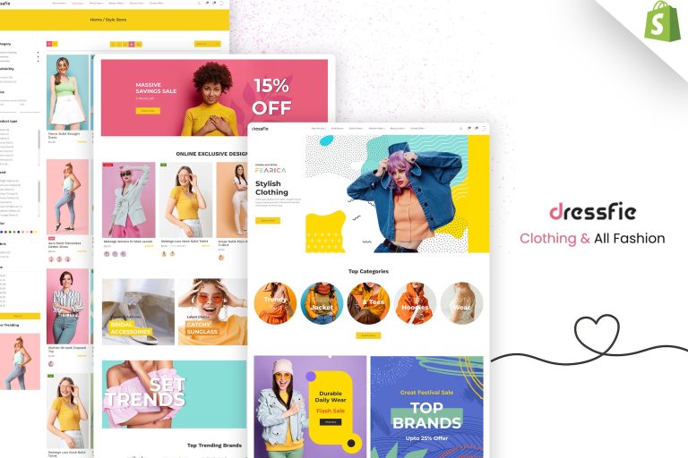 Dressfie – Designer Store, Clothing Shopify Theme