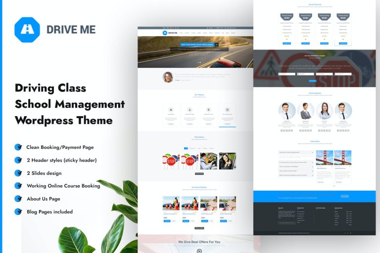 Driveme – Driving School WordPress Theme