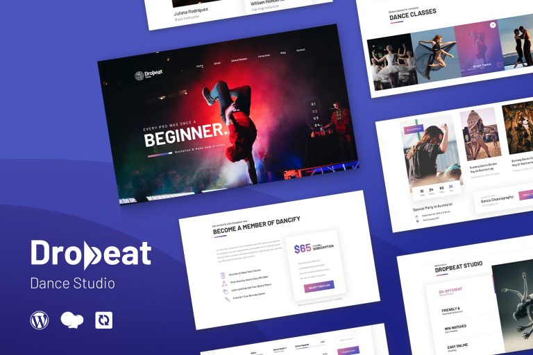 Dropbeat – Creative Dance Studio WordPress Theme