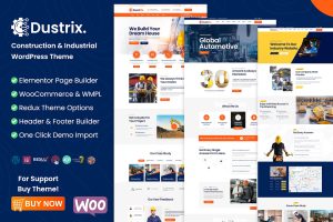 Dustrix – Construction and Industry WordPress Them