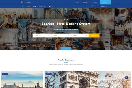EasyBook- Hotel & Tour Booking 1.4.5 WordPress Theme