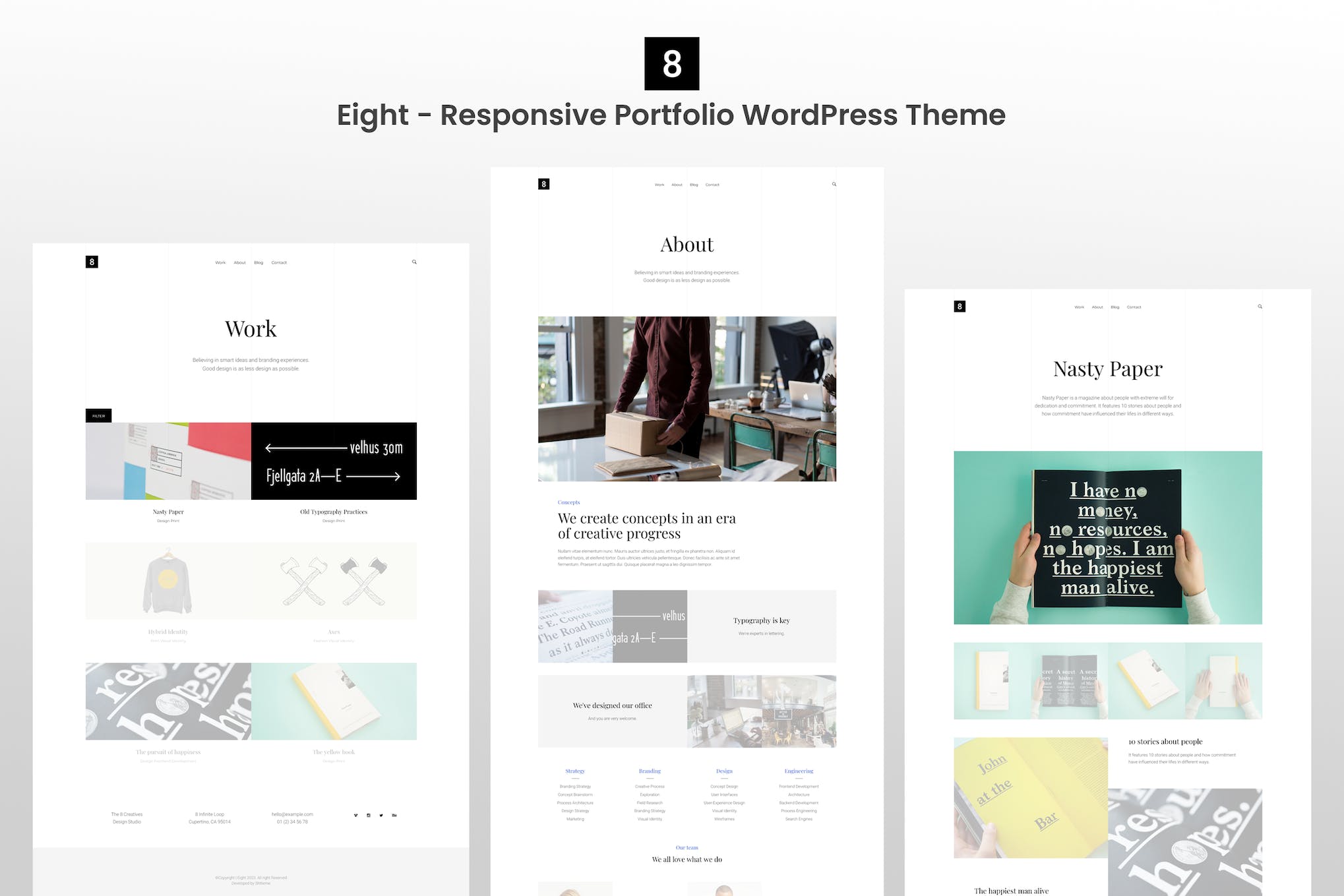 Eight- Responsive Portfolio 1.0 WordPress Theme
