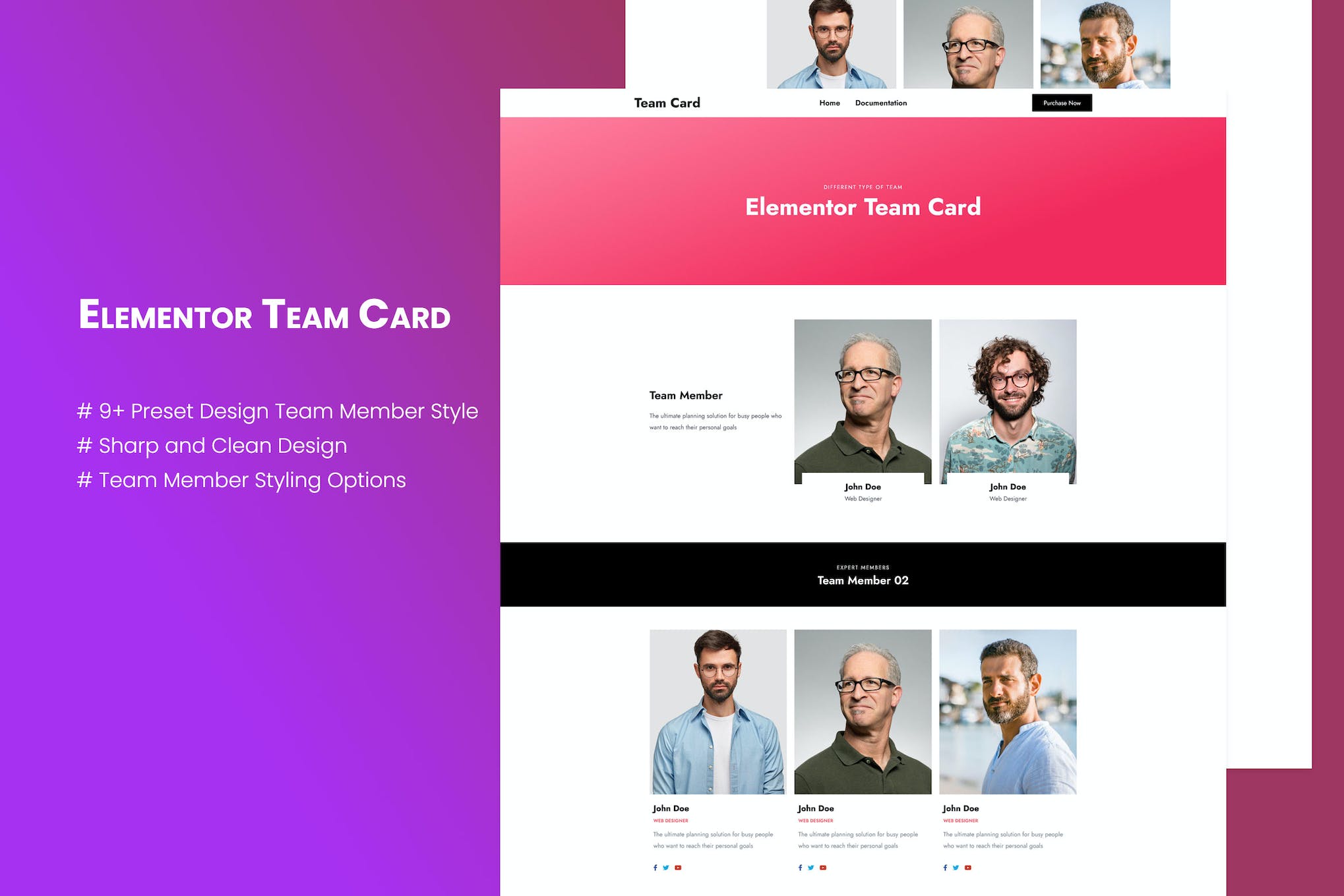 Elementor Team Card 1.2.1
