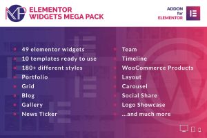 Elementor Widgets Mega Pack – Addons for Elementor