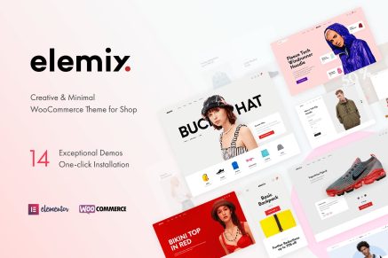 Elemix- Modern & Creative WooCommerce 1.2.4 WordPress Theme