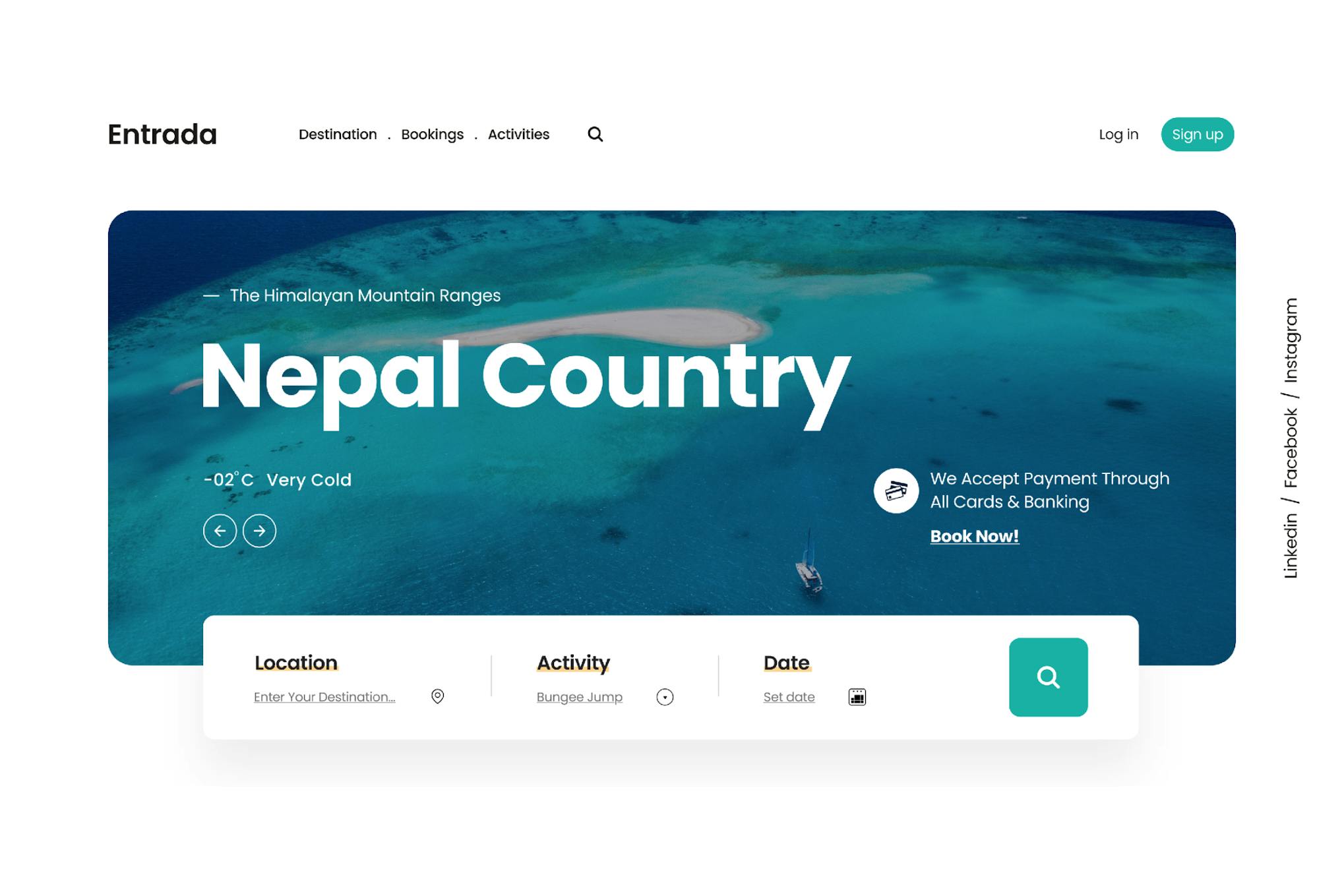 Emprise UI - Tour Travel Landing Page - Figma