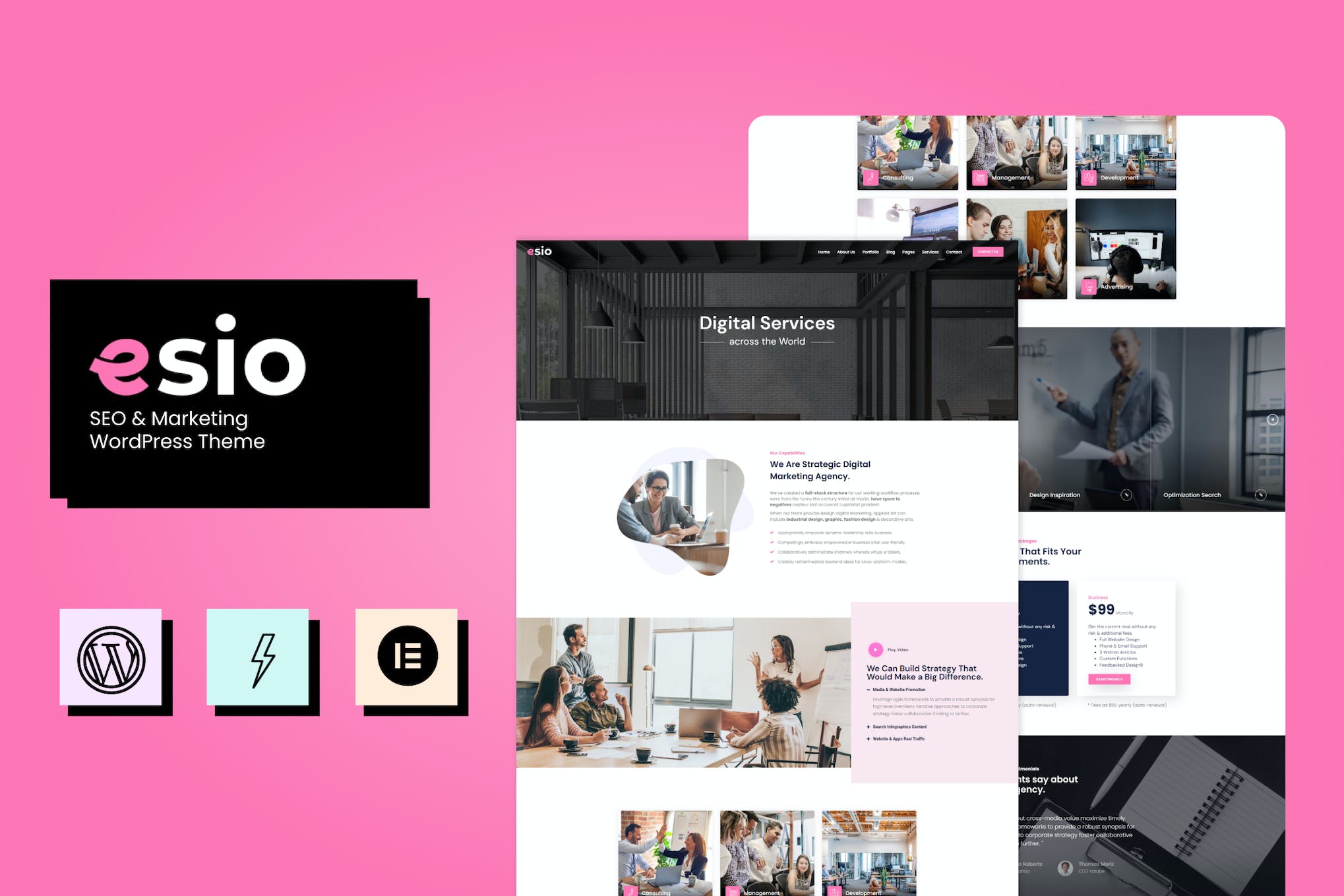Esio- SEO & Marketing 1.4 WordPress Theme
