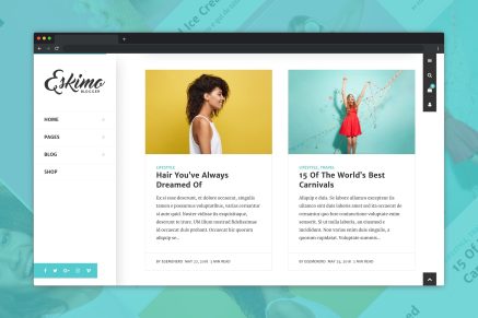Eskimo- Minimal Personal Blog 1.8.4 WordPress Theme