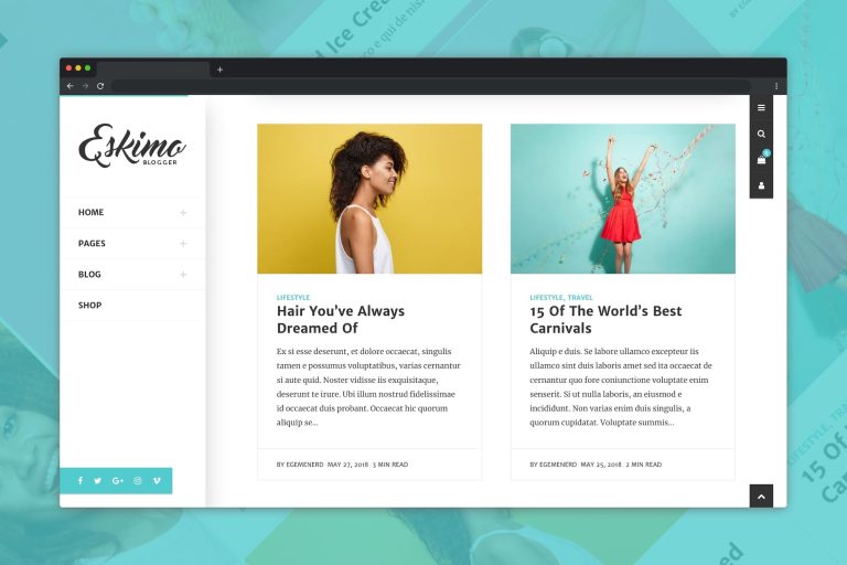Eskimo – Minimal Personal WordPress Blog Theme