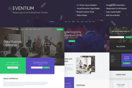 Eventium- Responsive Event 1.1.2 WordPress Theme