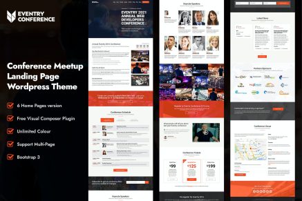 Eventry - Conference Meetup Landing Page 1.3.1 WordPress Theme