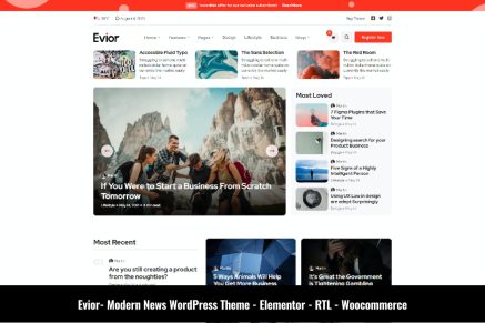 Evior- Modern Magazine 2.0 WordPress Theme