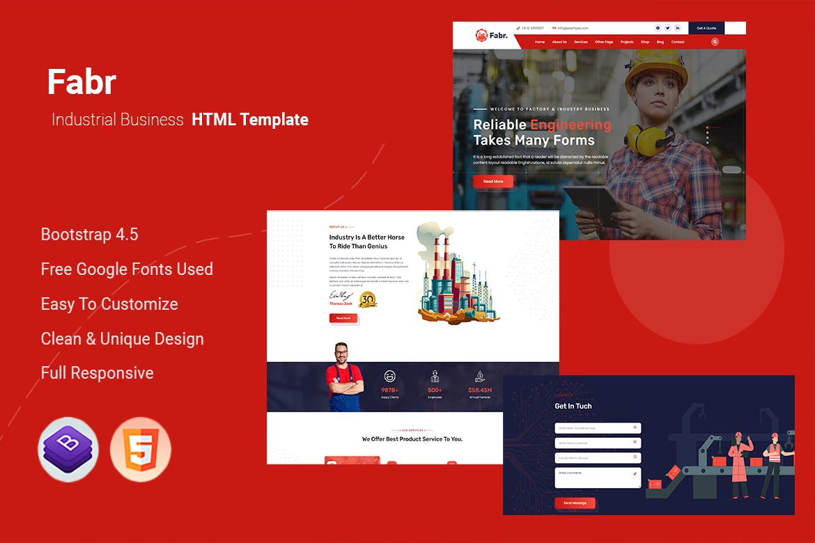 Fabr- Industrial Business HTML Template
