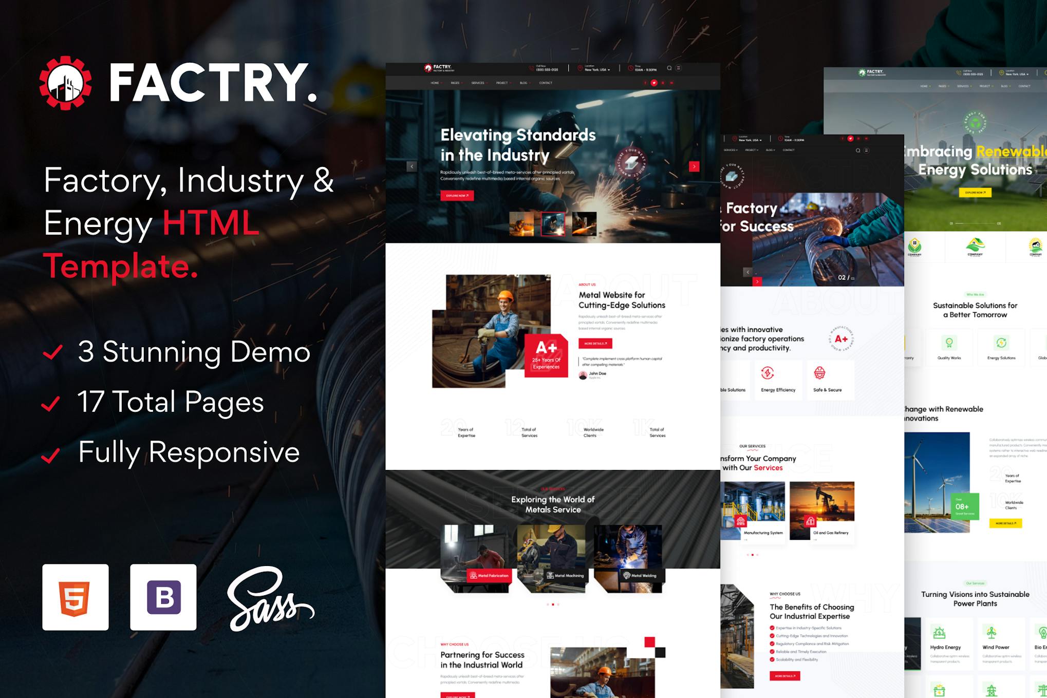 Factry - Industry & Factory HTML Template