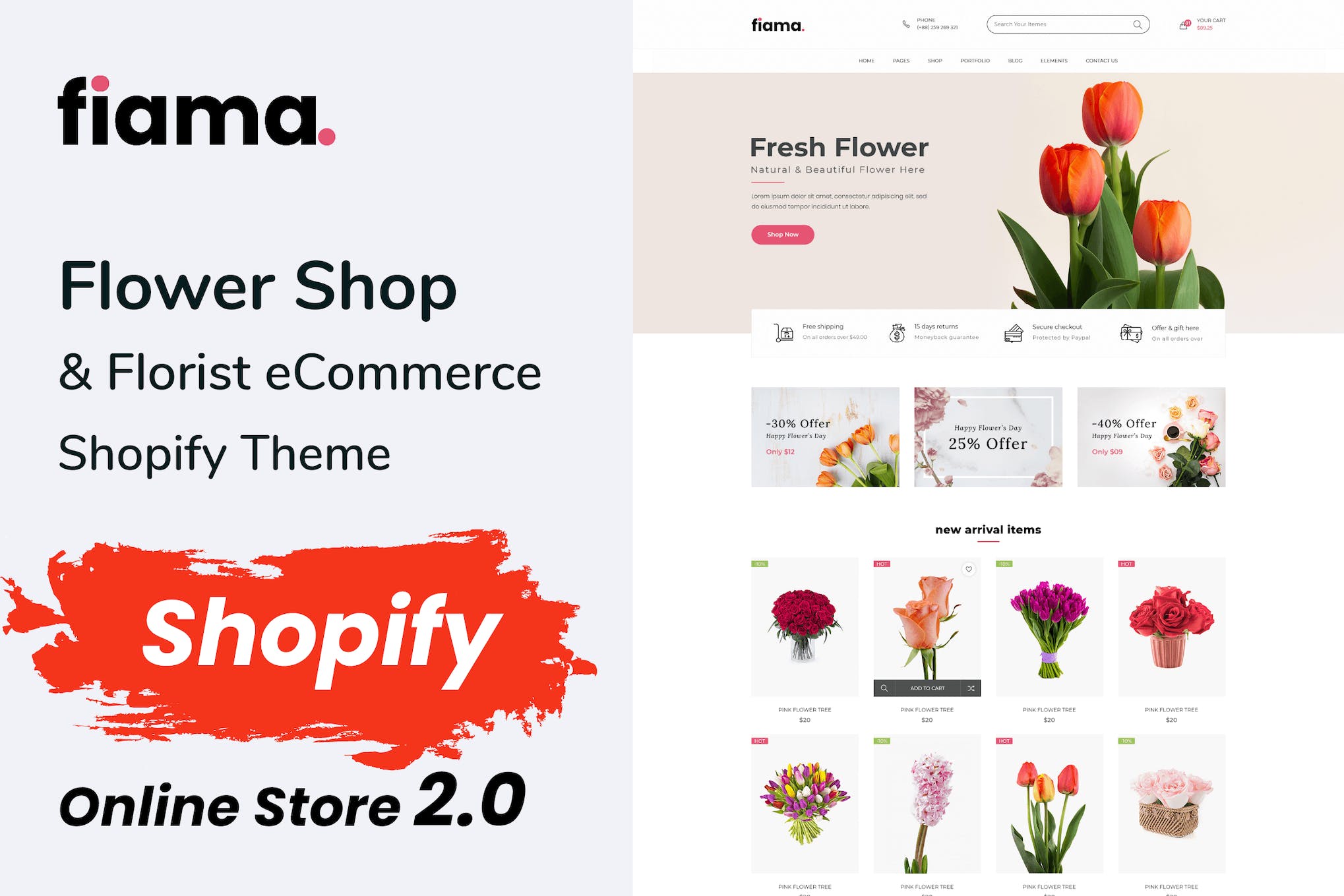 Fiama - Flower Shop Shopify Theme OS 2.0