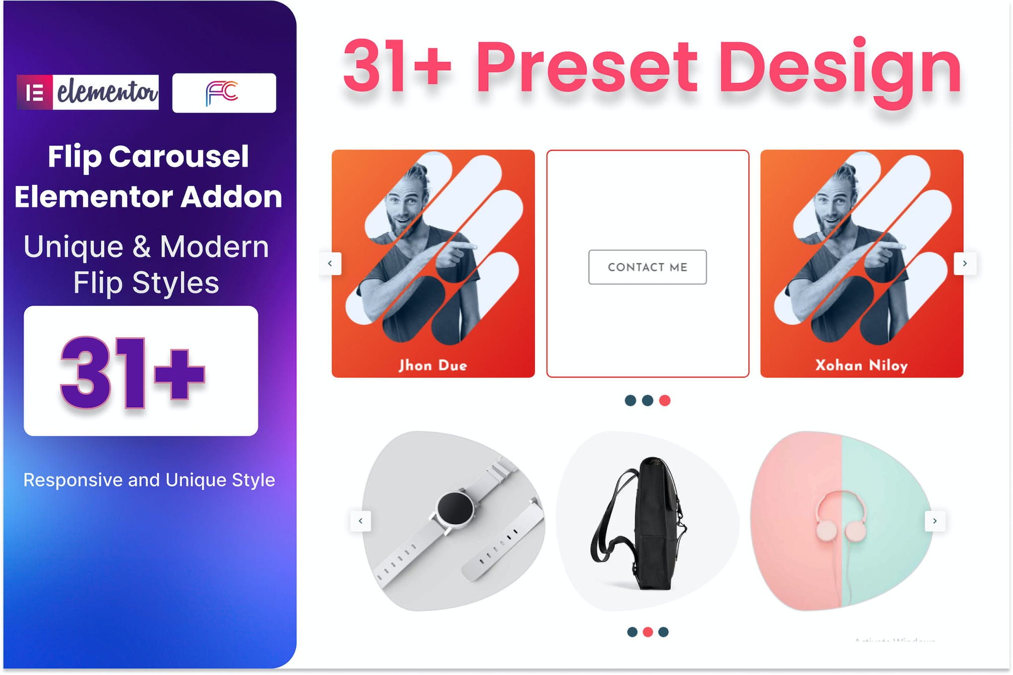 Flip Carousel Addon For Elementor 1.0