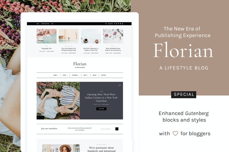 Florian – Responsive Personal WordPress Blog Theme