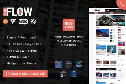 Flow News- Magazine and Blog 3.0 WordPress Theme