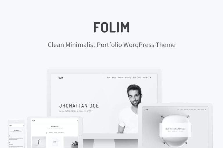 Folim – Clean Minimalist Portfolio WordPress Theme