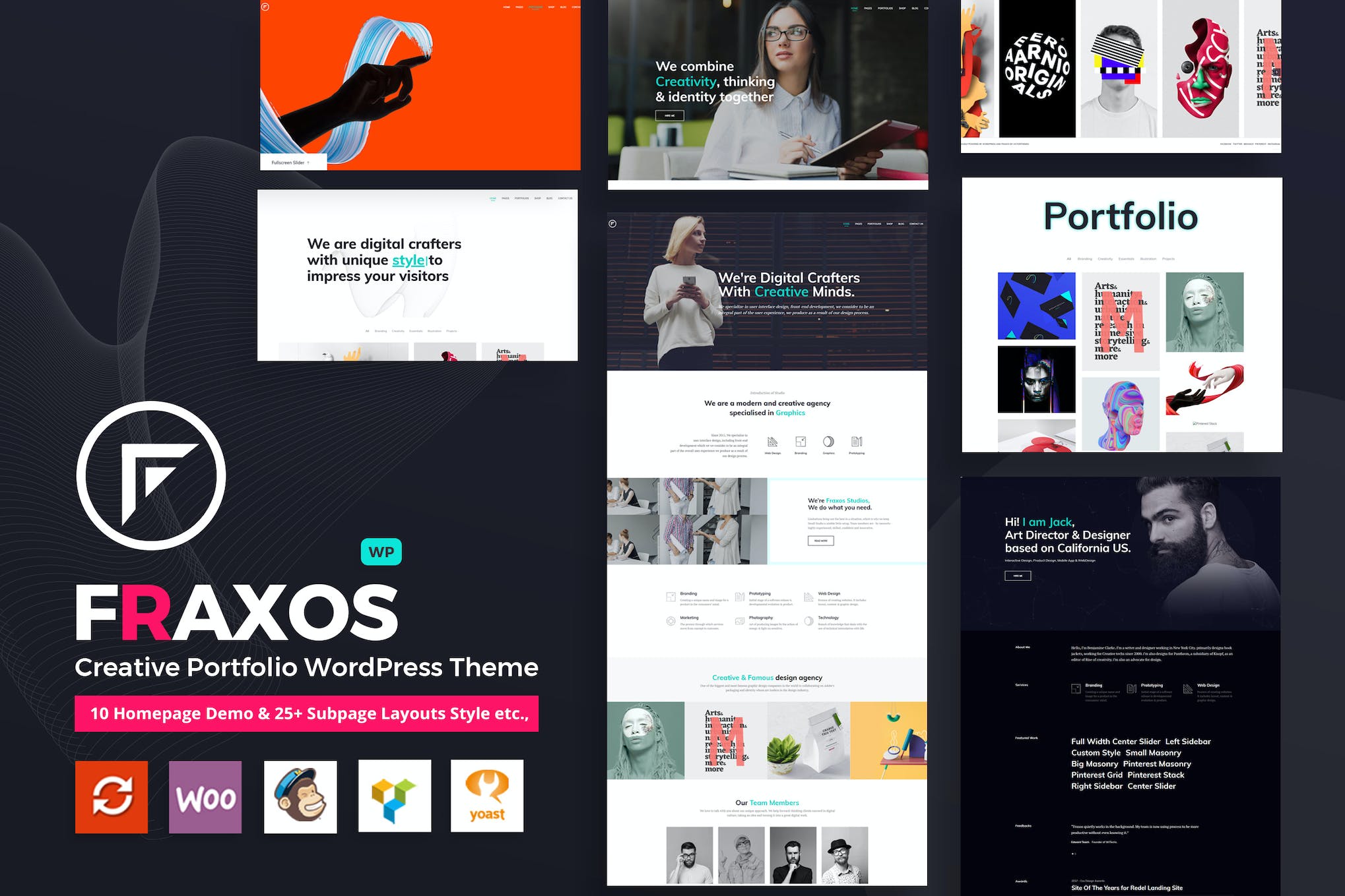 Fraxos- Creative Portfolio Typ 1.9.3 WordPress Theme