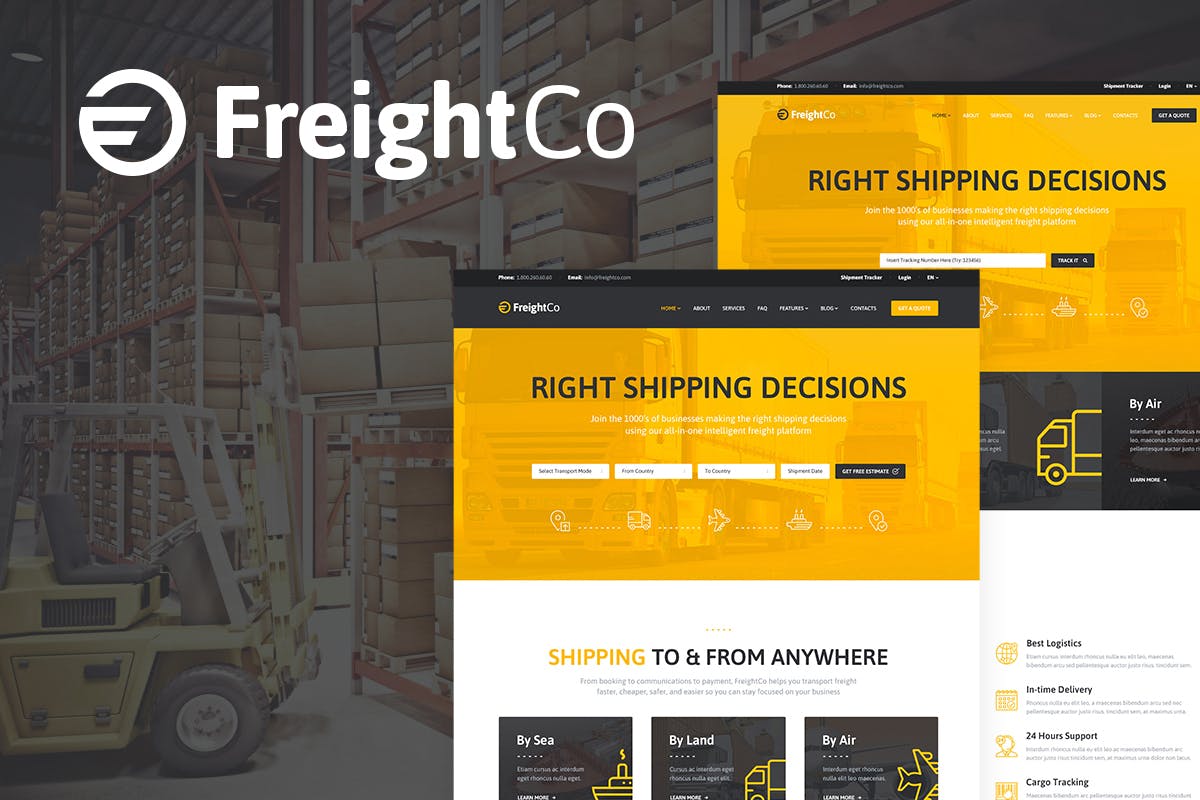 FreightCo 1.1.11 WordPress Theme