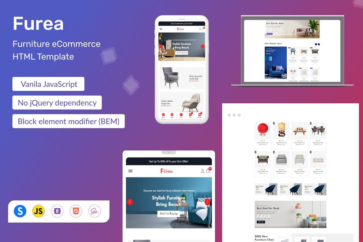 Furea - Furniture eCommerce HTML Template