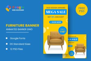 Fitness Google Adwords HTML5 Banner Ads GWD