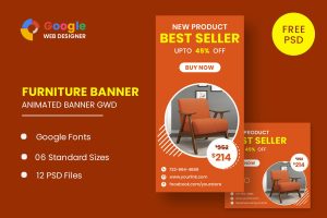 Fitness Google Adwords HTML5 Banner Ads GWD