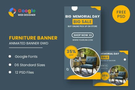 Furniture Model Google Adwords HTML Banner Ads