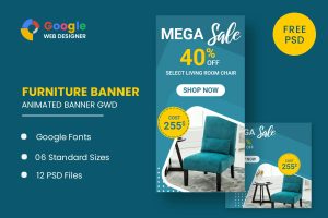 Fitness Google Adwords HTML5 Banner Ads GWD