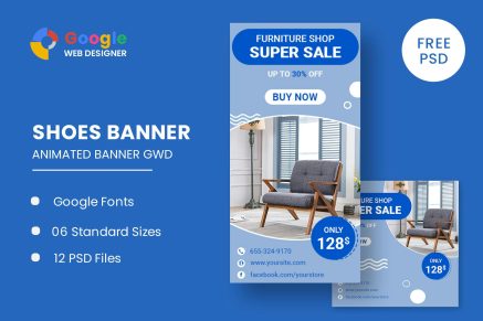 Furniture Sale HTML Banner Ads GWD