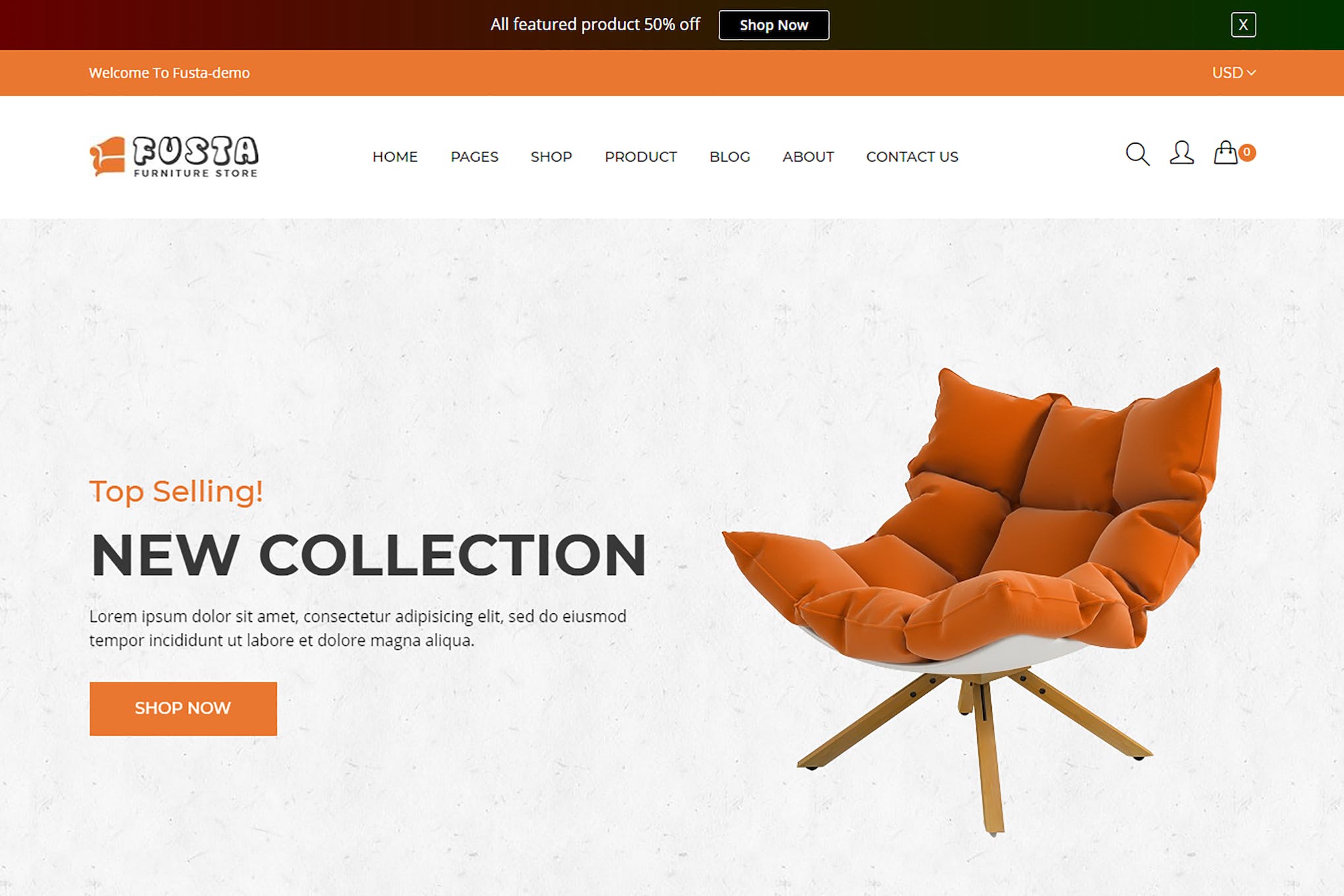Fusta - Furniture Shopify Theme