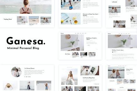 Ganesa- Minimal Personal Blog 1.0.4 WordPress Theme