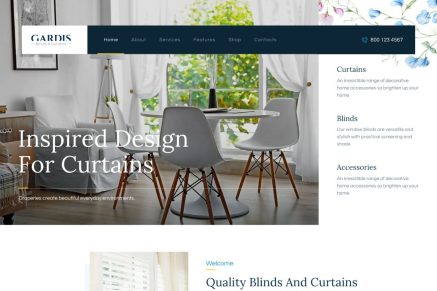 Gardis- Blinds and Curtains Studio & Shop 1.2.12 WordPress Theme