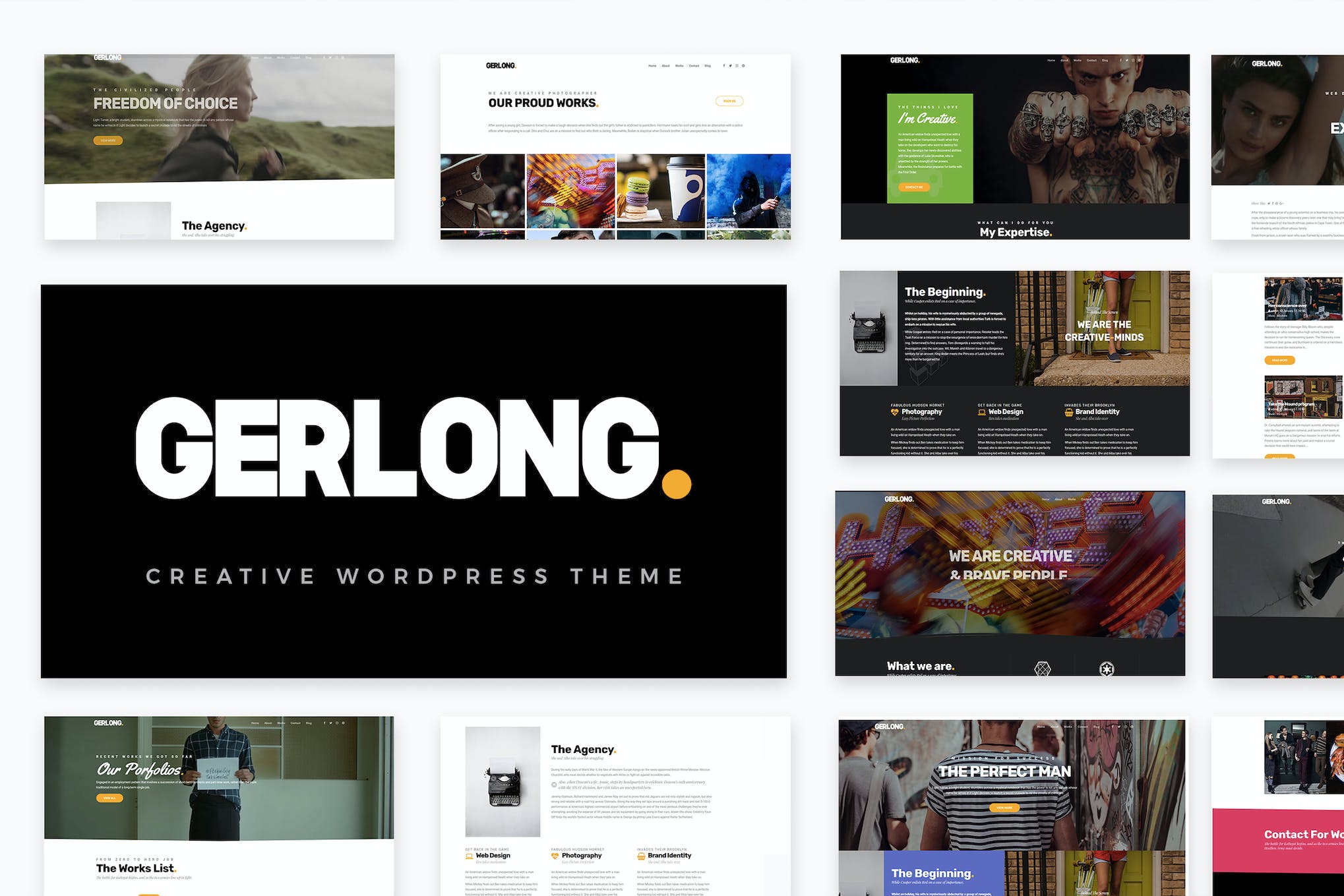 Gerlong- Responsive One Page & Multi Page Portfol 1.1.6 WordPress Theme