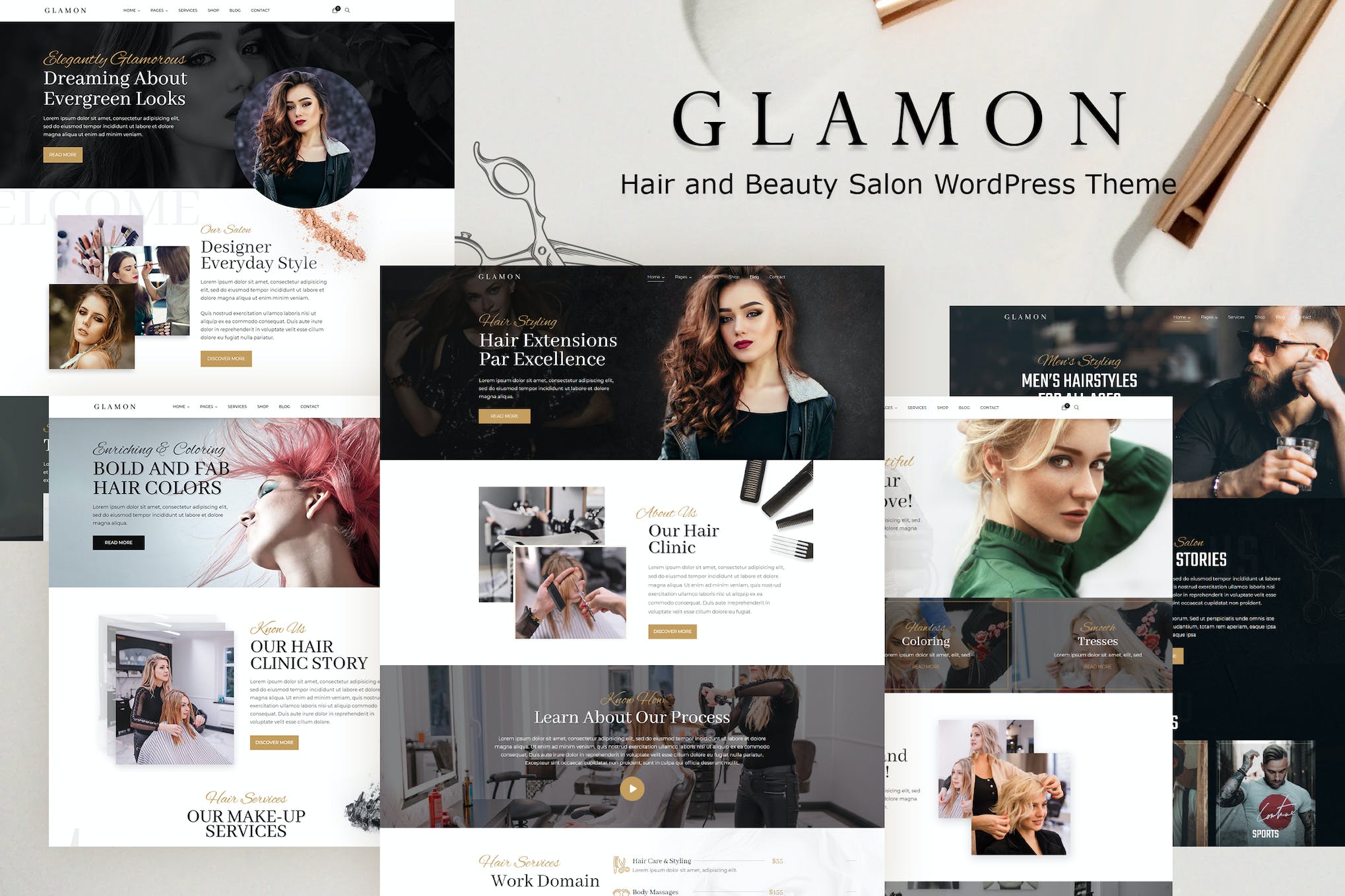 Glamon- Salon & Barber Shop 1.0.2 WordPress Theme