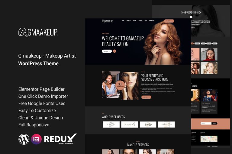 Gmaakeup – Makeup Artist WordPress Theme